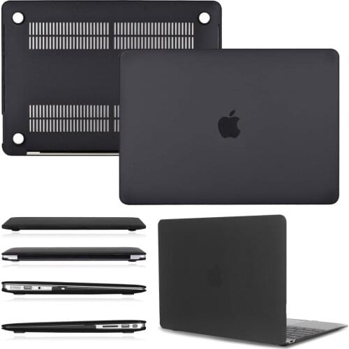 Laptop Case for Apple MacBook Air 13/11/Pro 13/15/16/Macbook 12" (A1534) /Macbook White A1342 Matte Black Hard Shell