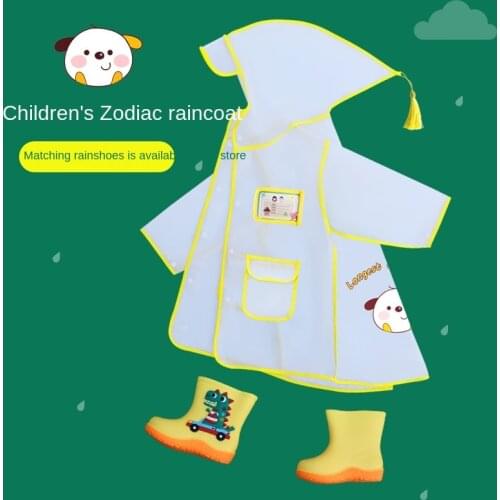 Childrens Raincoat Boys' and Girls' Poncho Boys' Transparent Cape-Style Baby Rain Boots Waterproof Suit rain poncho rain coat