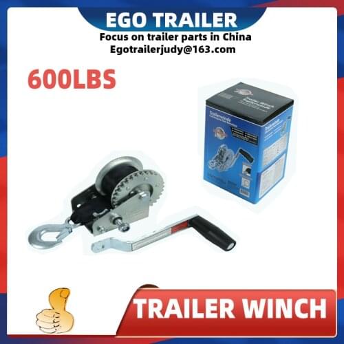 EgoTrailer Top quality Hand Winch 600lbs/270KGS 4.5m Webbing Strap Car Boat Trailer winch
