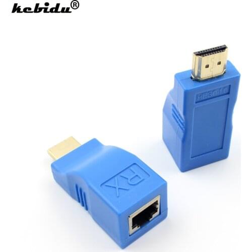 HDMI-compatible Extender 4k RJ45 Ports LAN Network HDMI-compatible Extension up to 30m Over CAT5e / 6 UTP LAN Ethernet Cable