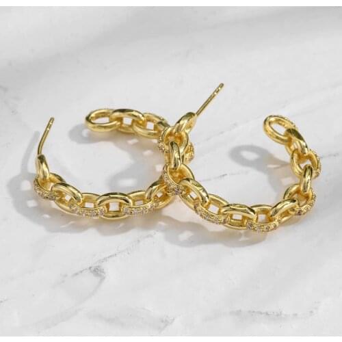 HECHENG,1 pair,Link Earrings For Women,Retro Twisted Metal Earrings,New Fashion 2021 Earrings Jewelry Wholesale