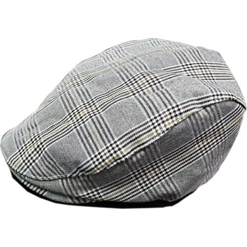Cotton Plaid Hat Baby Boys Light Soft Belle Cap Summer Spring Newborn Photography Gentleman Beret Party Wedding Travel