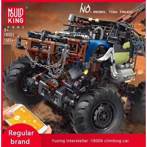 MOULD KING 18006app Technology Series Drag Card Climbing Remote Control Car Model Spelling Building Blocks Diy Toys For Children