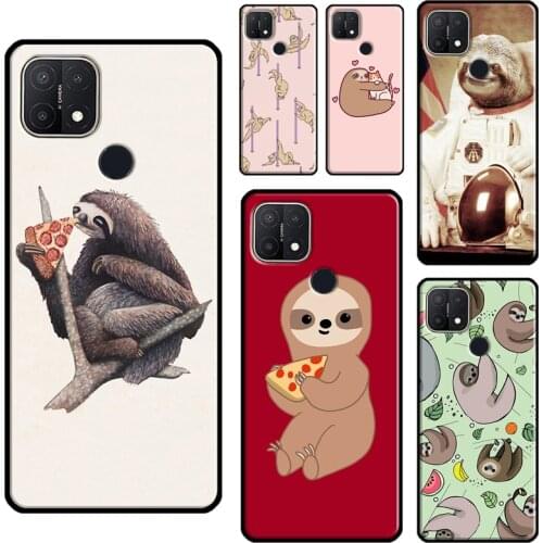 Cute Sloth Animal For OPPO A15 A91 A83 A1K A3S A5S A5 A9 A31 A53 2020 A52 A72 Reno 4 Pro 2 Z F7 Phone Case