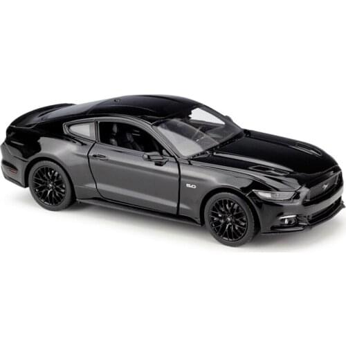1:24 Simulation alloy sport car model toy For Mustang GT 2015 with Steering wheel control front wheel steering toy for Children