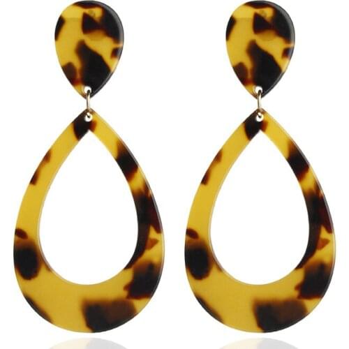 Trendy WaterDrop Acrylic Earrings for Women Vintage 5 Colors Wedding Party Earrings Jewelry brinco feminino Gift