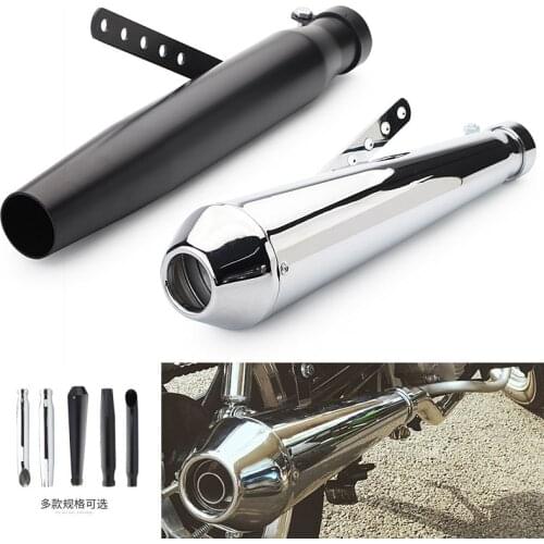 Motorcycle Exhaust pipe Muffler Pipe muffler Motorbike Slip-On Vintage Silencer For Harley Custom Bobber Cafe Racer Two Sides