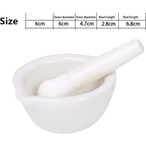 Porcelain Mortar and Pestle Spice Herb Grinder Mixing Grinding Bowl Crusher Set