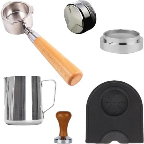 Coffee Utensil Sets Coffee Bottomless Portafilter for Delonghi Filter 51MM Stainless Steel Filter Basket Accessories