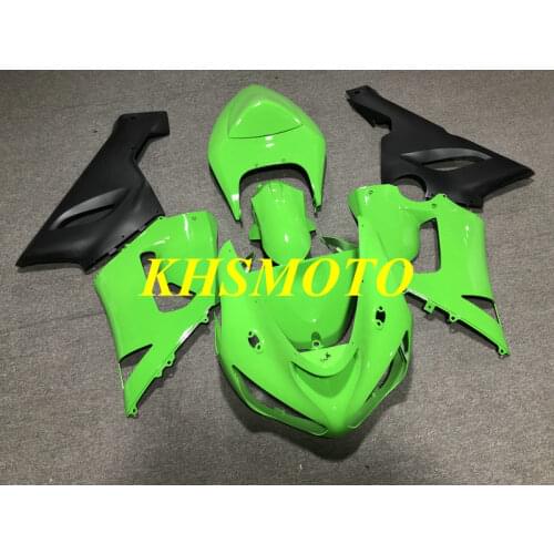 Injection mold Fairing kit for KAWASAKI Ninja ZX6R 636 05 06 ZX 6R 2005 2006 ABS Green black Fairings set+Gifts KF53