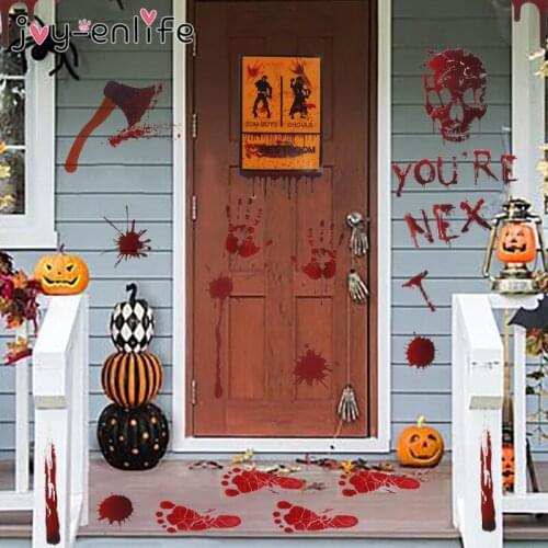 Halloween Stickers Wall Window Refrigerator Halloween Decoration Party Supplies Horror Scary Halloween Props Accessories