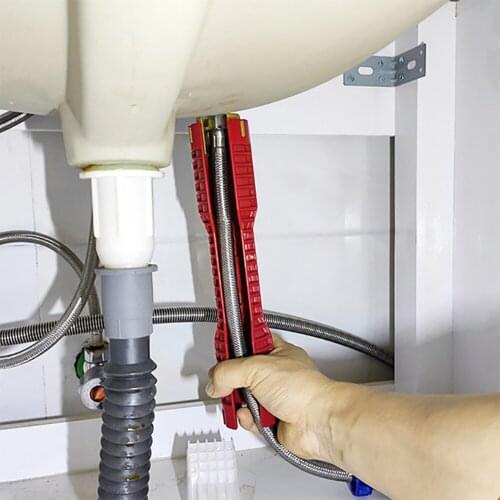 Hand tool Flume Wrench.Sink 8 In 1 Kitchen.Sink Repair Wrench.Bathroom Faucet Assembly Kitchen Plumbing Removal Tool