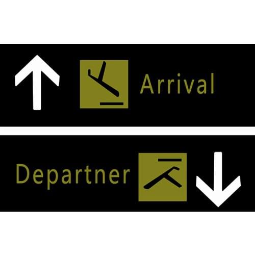 Russian Funny Arrival Departure Welcome Mat Entrance Novelty Doormats Floor Airport Sign Non Slip Rubber Indoor Mats Rug Carpet