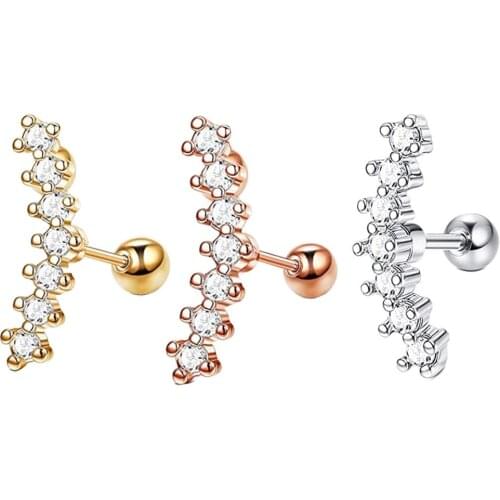 1Pc 16G 6mm/8mm Ball Stainless Steel Labret Ear Tragus Cartilage Daith Helix Earring Stud Body Piercing Jewelry