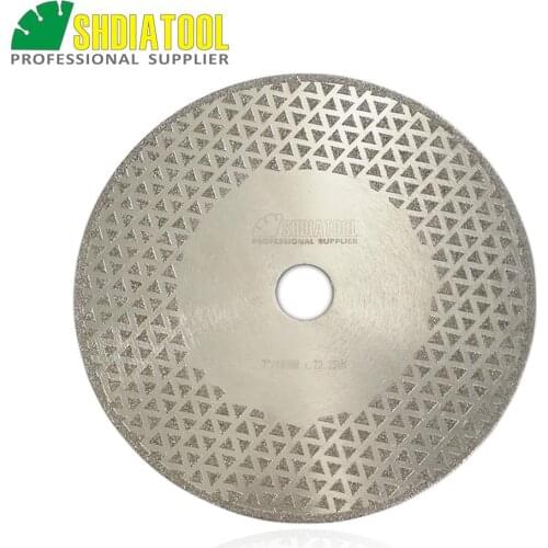 SHDIATOOL 180mm /7 inches Both Side Coated Diamond Disc Electroplated Cutting & Grinding Saw Blade Bore 22.23MM Diamond Wheel