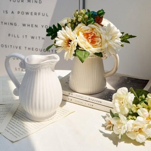 Nordic Vintage Ceramic Vase Decoration Home Design Luxury Creative Modern Vase Aesthetic Room Decor Jarrones Home Decor BC50HP