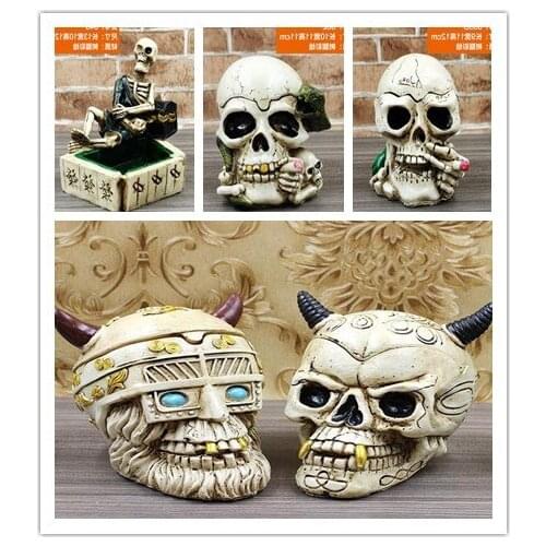 The modern European skull do old vintage belt cover large living room decoration office ashtray Ash Tray creative gift CL1903071