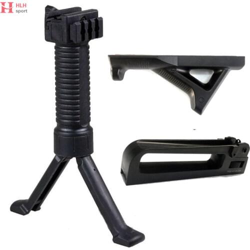 Tactical Polymer Pistol Grip Bipod Pod Picattinny Weaver Rail Handle Grip