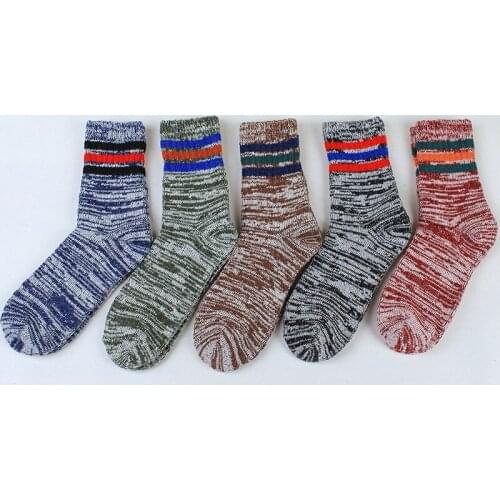 High Quality 5Pairs/lot Thicken Mens Wool Socks Keep Warm Business Socks Winter Thick Socks For Man New