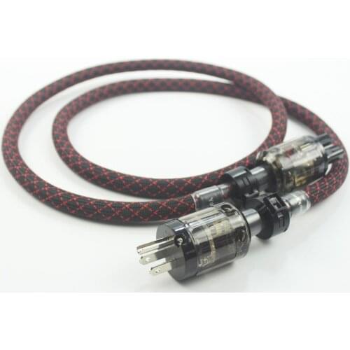 Youkamoo B20 14AWG Audiophile Silver-Plated OFC AC Power Cable Cord US Plug 5ft