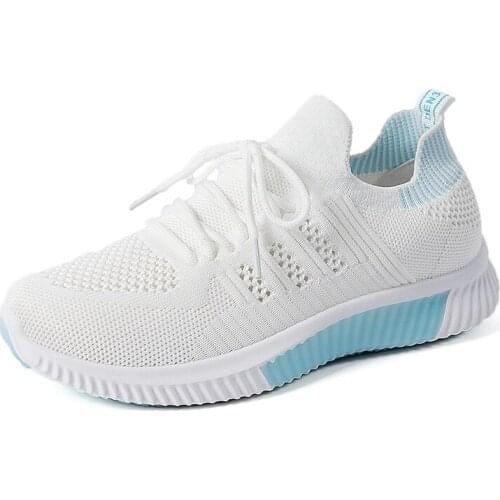 Women Walking Shoes Comfortable Chunky Sneakers Athletic Breathable Slip-on Outdoor Sports Footwear Three Bar Shoes