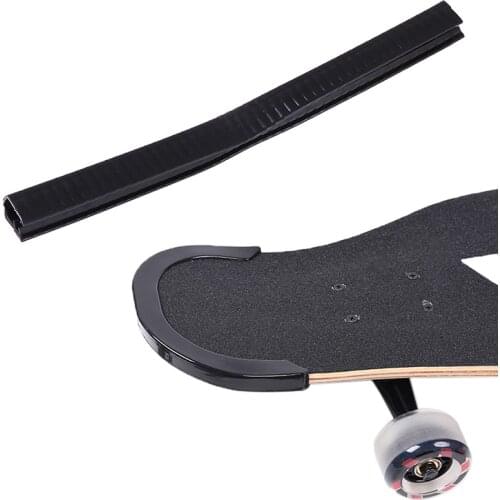 1PC Skateboard Heat Resistance Deck Guards Protector U Channel Design Long board Rubber Strip 11.9*0.7in High Quality