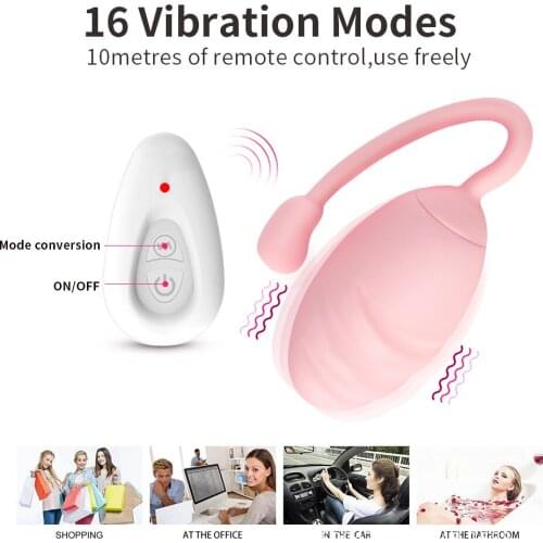 16 Speeds Strong Wireless Remote Control Vaginal Vibrator Vibrating Eggs G Spot Clitoris Massager Adult Sex Toy for Women TD0317