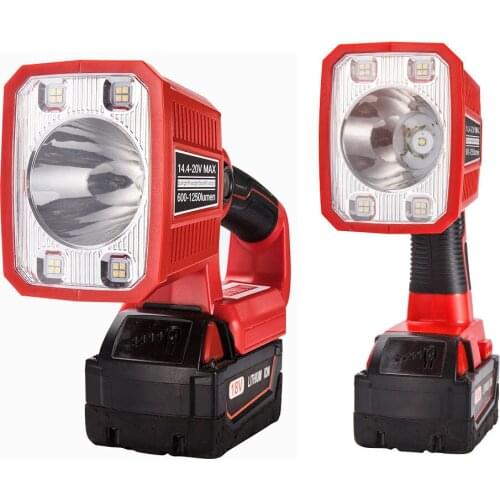 18W Portable LED Lamp Work Light For Milwaukee M18 18V Li-Ion Battery Flashlight With USB Outdoor Lighting
