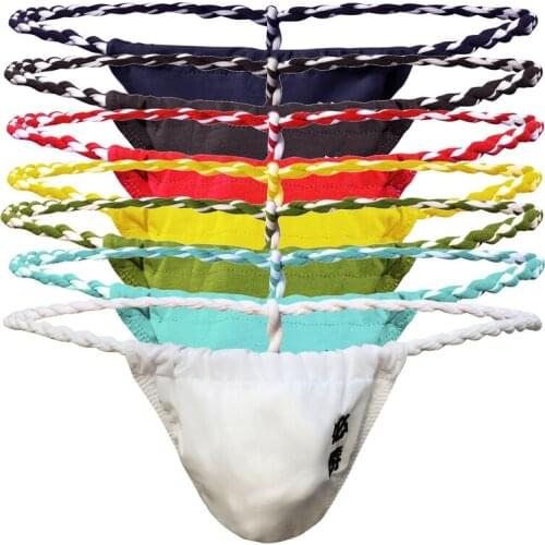 2/4/8PCS Men Underwear Jockstrap Japan Sumo Sexy Thongs G Strings Gay Erotic Penis Pouch Thongs String Homme T-back Panties