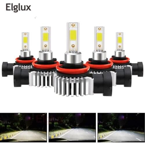 Auto H11 LED H7 H4 H8 HB3 HB4 diodes Car Headlight Bulbs 6000K Cold White 8000K High Low Beam fog lamps nebbia luz led automovil
