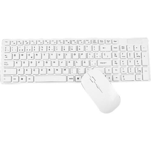 Silent Ultra-thin 2.4G Wireless Keyboard and Mouse Set for Laptop PC Computer