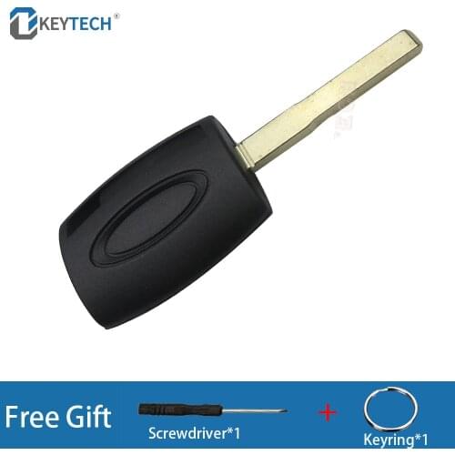OkeyTech Transponder Car Key Shell For Ford Fiesta Mondeo Focus C-Max S-Max Galaxy Kuga Remote Control Straight Blank key Case