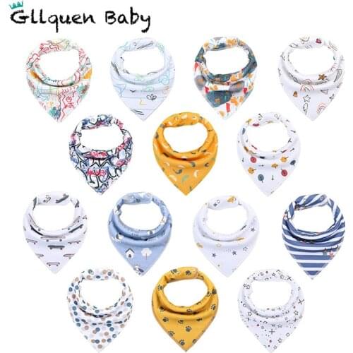 1Pc Baby Bandana Bibs Organic Cotton Baby Feeding Bibs for Drooling and Teething Soft and Absorbent Bibs Baby Shower Gift