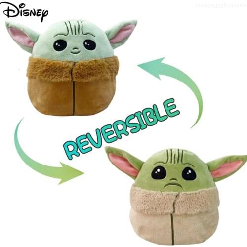 Disney Star Wars Mandalorians Double-Sided Flip Reversible Baby Yoda doll kawaii DIY figures yoda Plushie Stuffed Toys Kids Gift