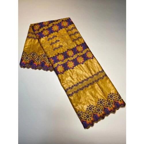 Hot Sale Bazin Brode Getzner 2021 African Lace Fabric African Bazin Riche Fabric 5Yards Embroidery Swiss Lace Fabric For Dress