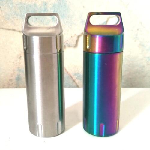 High Quality Stainless Steel Mini Canister Medicine Seal Capsule Bottle Toothpick Box Outdoor Camping Small Tool