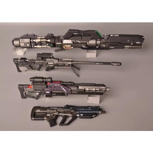 Moto King Unpainted Unassembled Assault weapon set ( LED unit included ) for 1/100 Gundam & 1/6 humanoid model