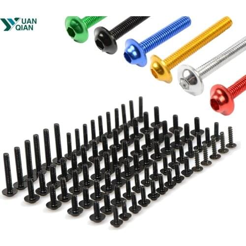 Universal CNC aluminum Fairing Bolts kit For YAMAHA R6S CANADA VERSION R6S USA VERSION YZF R1 YZF R6 FJR 1300 FJR1300 FZ1 FAZER