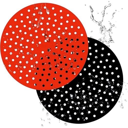 2PCS 9 Inch Round Reusable Silicone Air Fryer Liners Non-Stick For Ninja Gourmia Power XL Nuwave Air Fryer Accessories