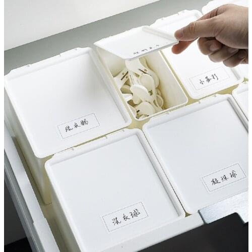 Multifunctional Kitchen Food Storage Box with Lid Plastic Laundry Room Storage Container S L Cabnet Sundries Storage Organizer