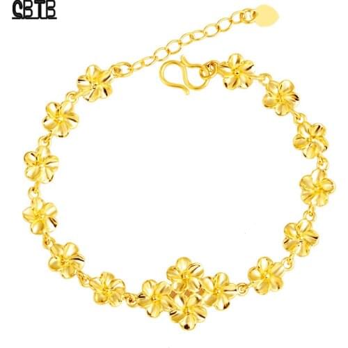 Fashion Exquisite Flower Bracelet Girl Lucky Watch Chain Muslim Women Charm Bracelet Jewelry Accessories Wholesale