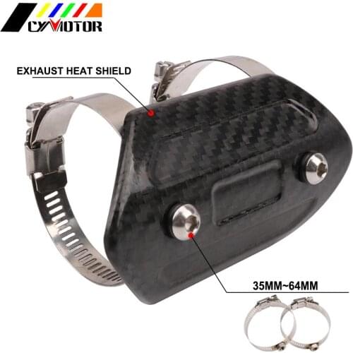 Motorcycle Carbon Exhaust Muffler Fiber Protector Heat Shield Cover Guard Anti-Scalding For KTM YAMAHA SUZUKI HONDA KAWASAKI