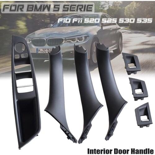 New ABS Plastic Inner Doors Panel Handle Fit For BMW 5 serie F10 F11 520d 530d 535i 550i Car Sedan Pull Trim Cover 51417225858