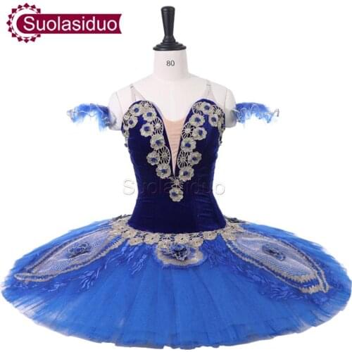 New Arrival Adult Blue Professional Stage Ballet Tutu Costumes Women Ballet Dance Performance Dress Apperal Girls Ballet Skirt