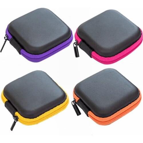 Portable Headphone Storage Bag Charger Data Cable Headset Carry Case Box Earbuds Memory Card Pouch Box USB Cable Organizer