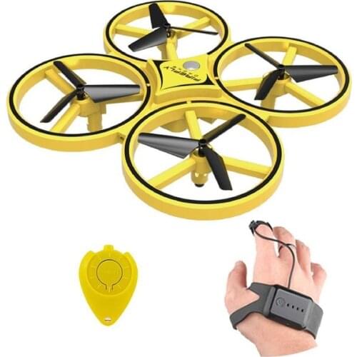RC HOBBY ZF04 RC Drone Mini Infrared Induction Hand Control Drone Altitude Hold 2 Controllers Quadcopter for Kids Toy Gift