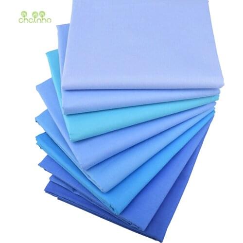 Chainho,Blue Color Series,Printed Twill Cotton Fabric,Patchwork Cloth,DIY Sewing&Quilting Material For Baby &Children,Half Meter