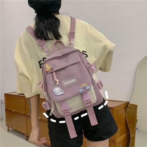 School Backpack Womens Students Backpacks For Girls New Large Design Capacity Schoolbag Korean Casual Simple Travel Female Bags