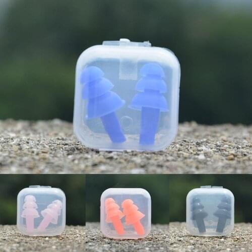 2 Pcs Silicone Waterproof Swimming Ear Plugs Earplugs Earbuds Eartips Sound Insulation Ear Protection Anti-noise Sleeping Plugs