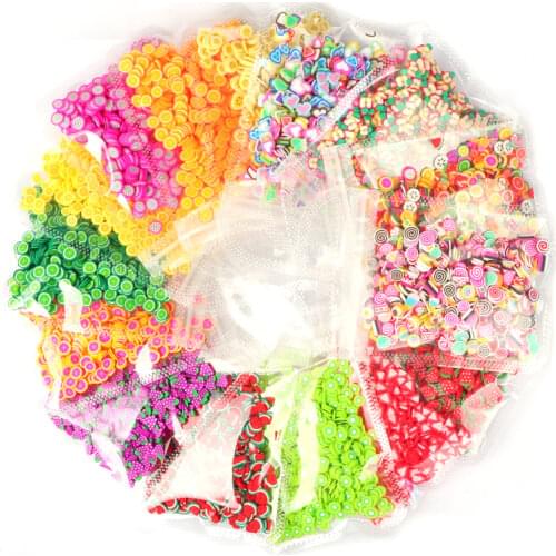 Various Fruits Soft Clay Slice Slime DIY Resin Filling Glitter Flower Fruit Epoxy Resin Jewelry Crystal Crafts Resin Mold Filler